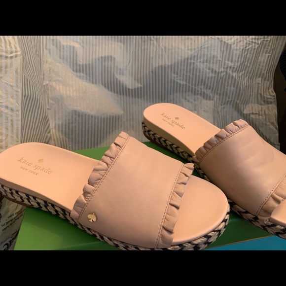 KATE SPADE Ballerina Pink Slides NEW Sz 7 - Picture 3 of 8